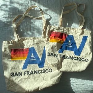 Aviator Nation Small & Large Set of Canvas Tote Bags **AS IS